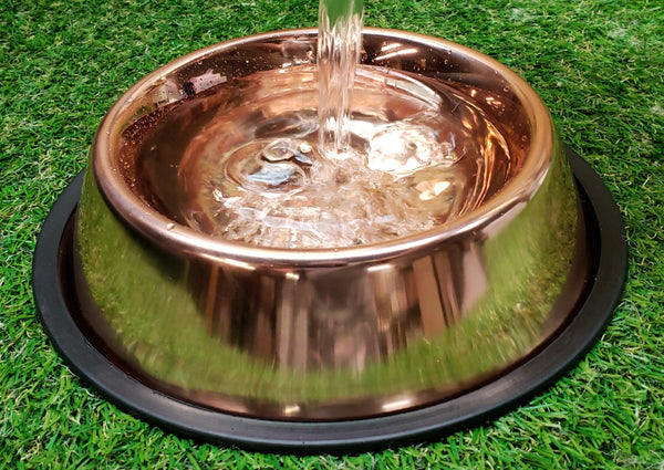 Copper No Tip Bowls Water Only